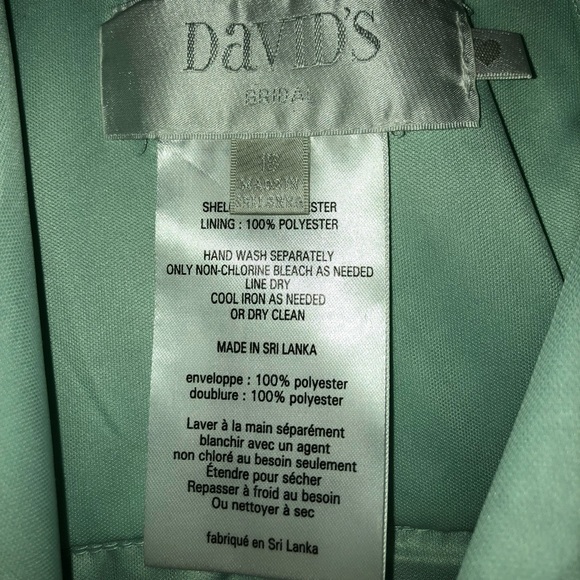 NEW David’s Bridal 18 MINT Short Bridesmaid Dress - Picture 2 of 6